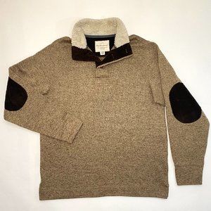 Original Weatherproof Vintage Sweater Corduroy Inserts Elbows Collared Men's M